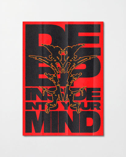 Deep typography quote poster, unframed
