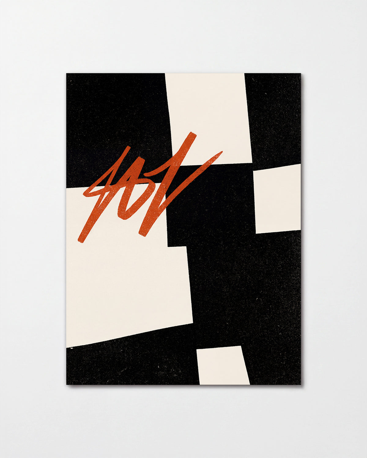 Blockout geometric abstract poster, unframed