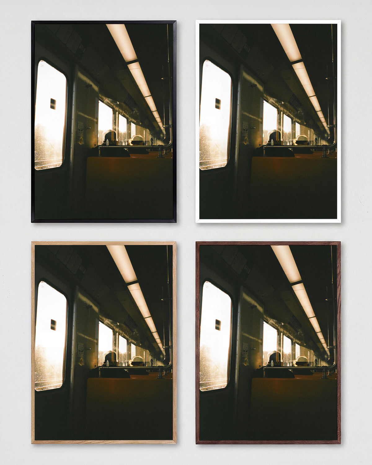 Atumum Light autumn city photography print shown in all frame colours