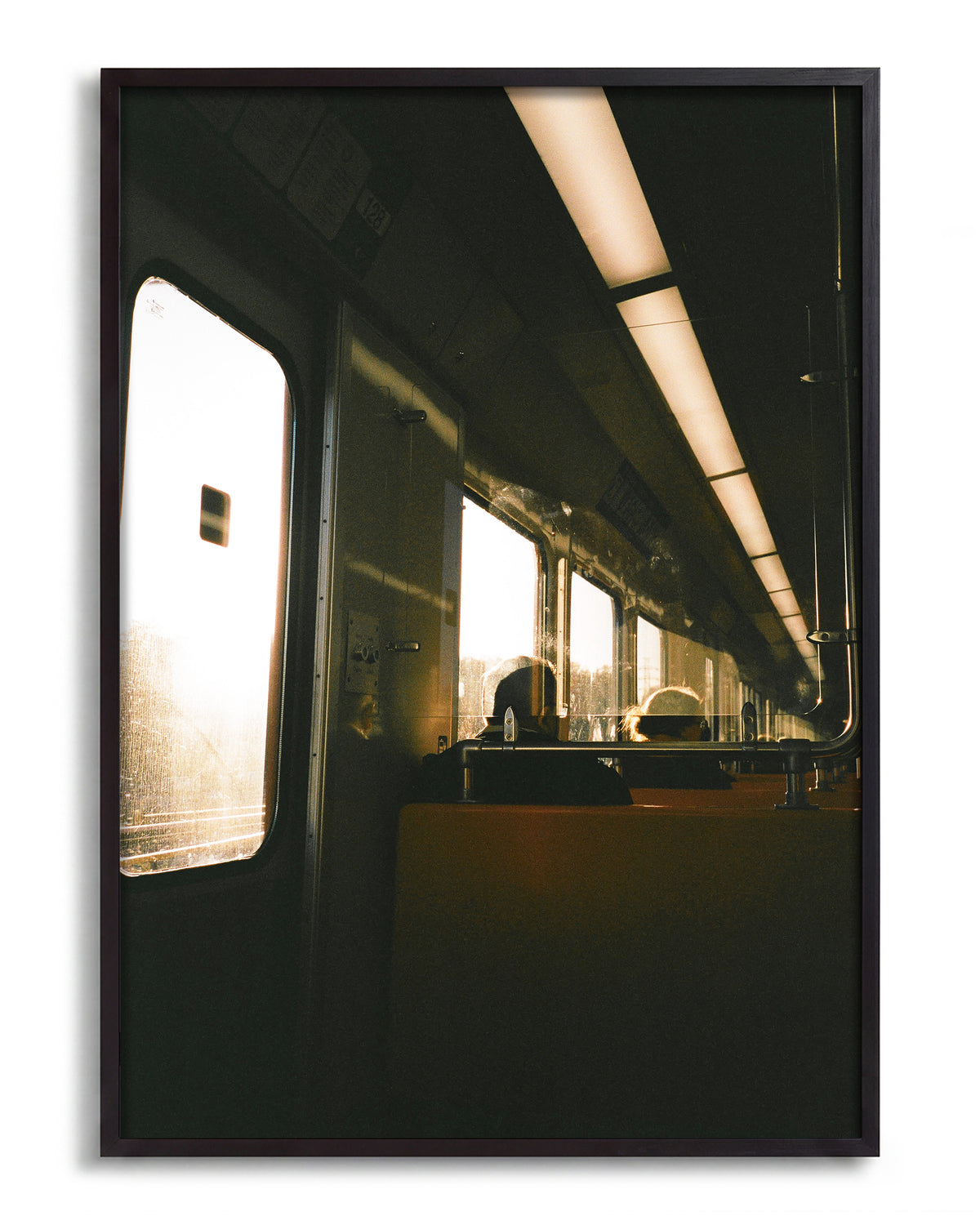 Atumum Light autumn city photography print in a black frame