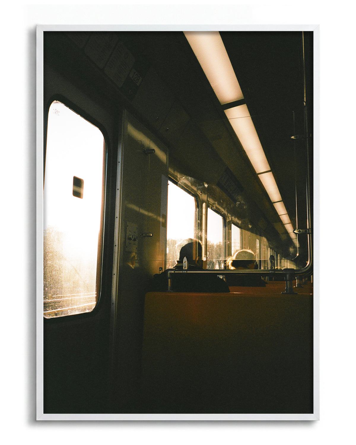 Atumum Light autumn city photography print in a white frame