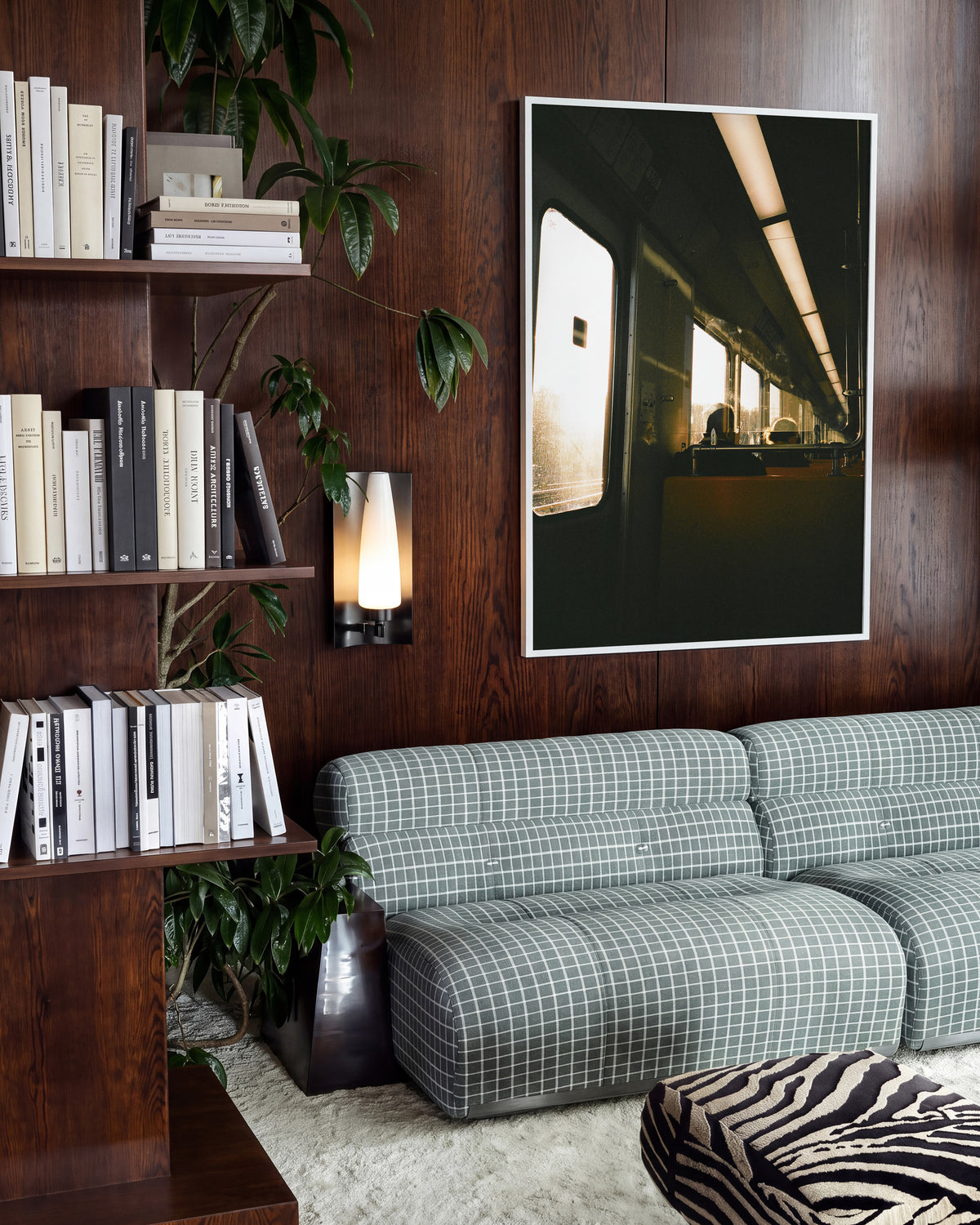 Atumum Light autumn city photography print in a white frame on a wall