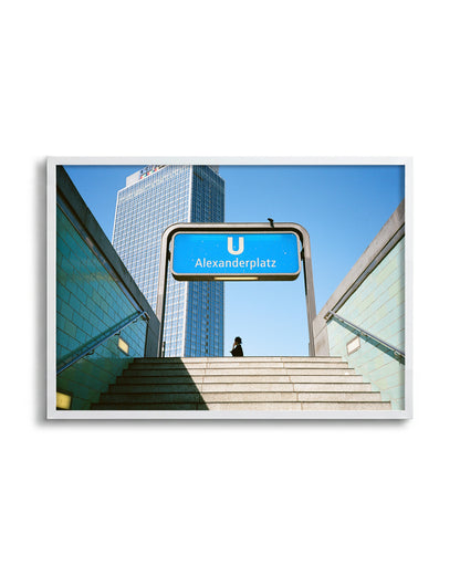 Alexanderplatz Berlin photography print in a white frame