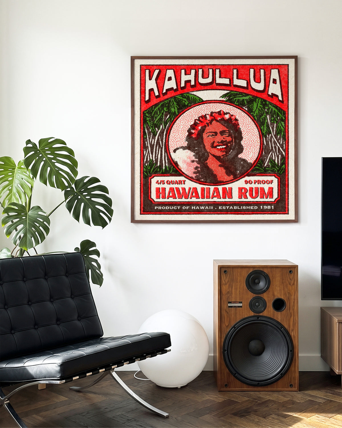 Kahullua Rum - room context walnut