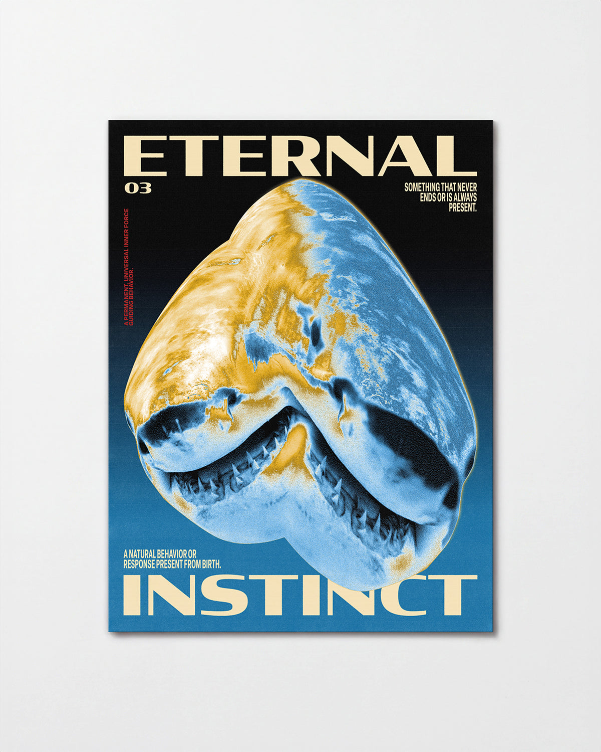Eternal Instinct 03 graphic animal art print, unframed