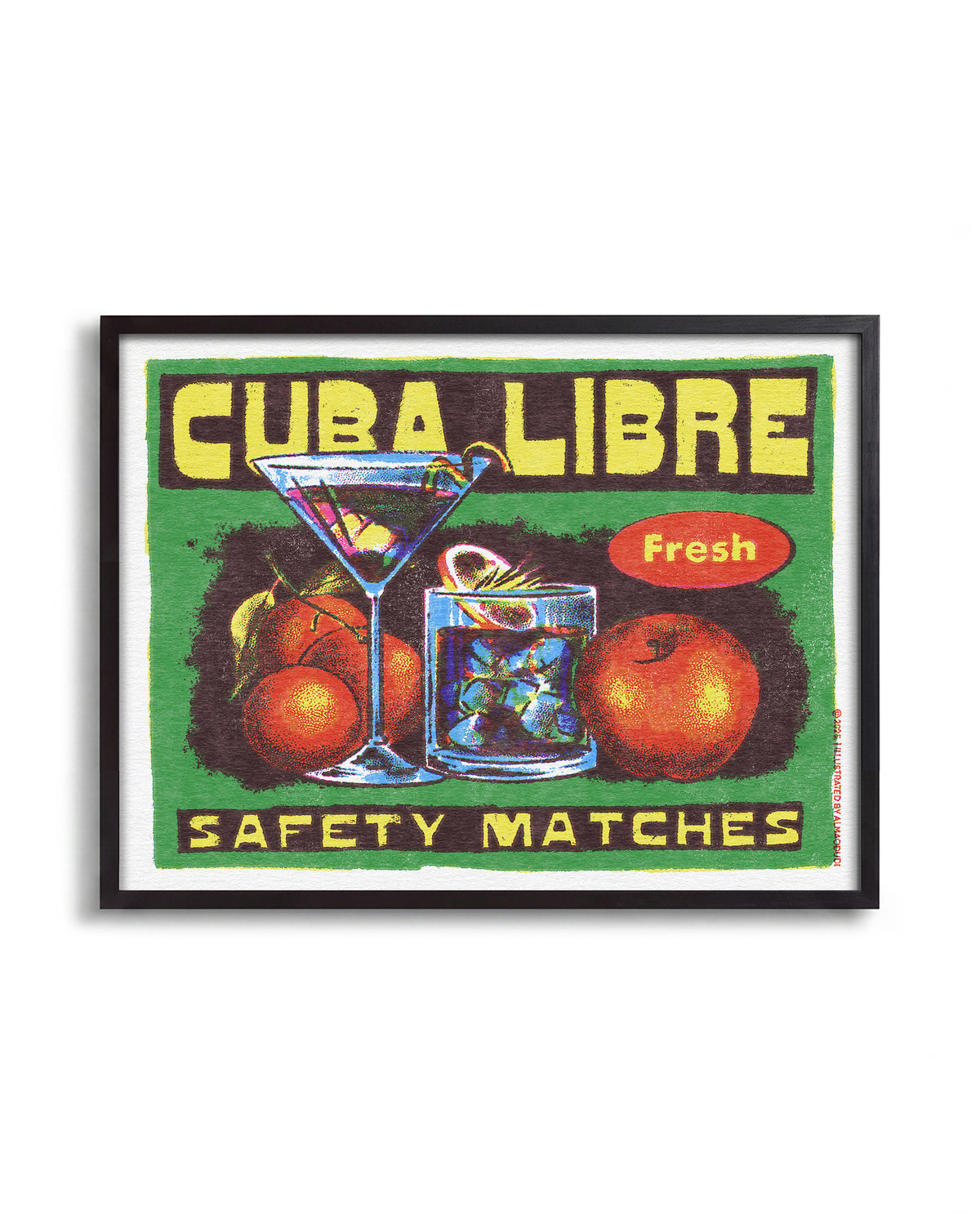 Cuba Libre - no background framed - black