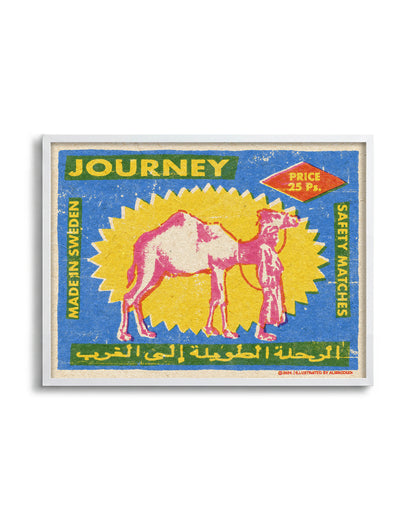 Camel matches - no background framed - white