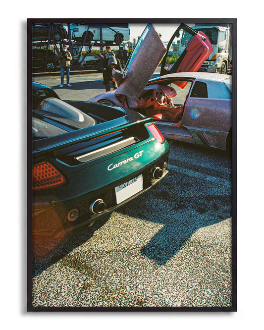 Andreezy 9 retro car photography print in a black frame