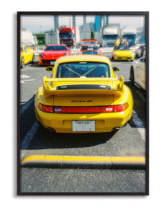 Carrera RS Heat - no background framed - black