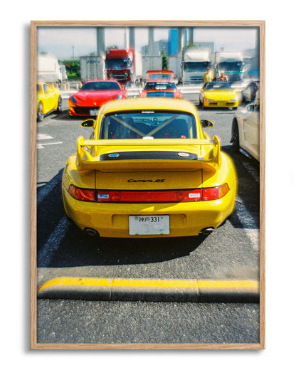 Carrera RS Heat - no background framed - oak