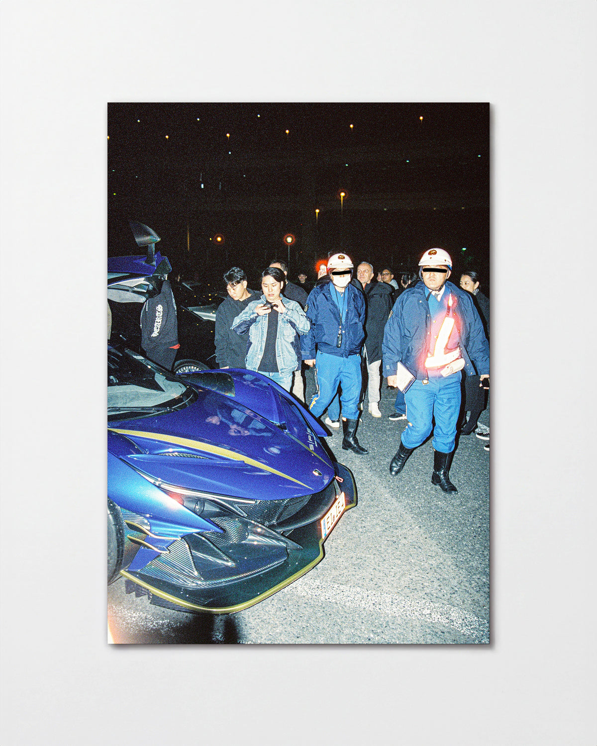 Blue Siren JDM car photography print, unframed