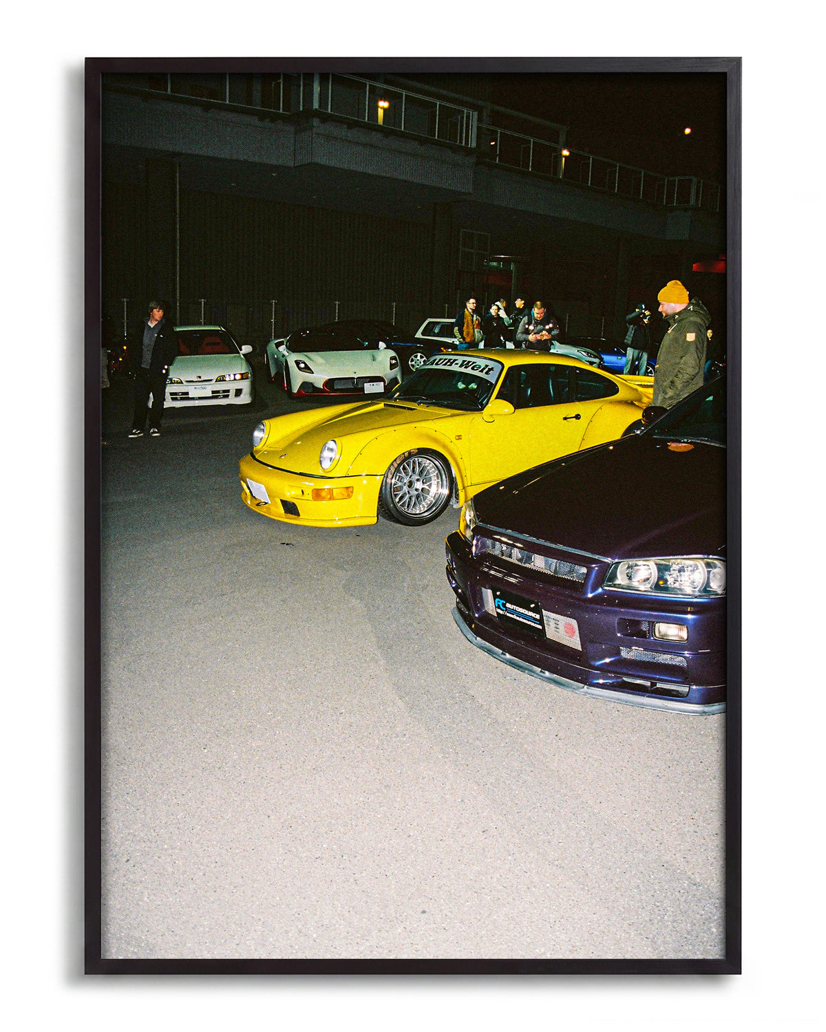 Andreezy 18 retro JDM car photography print in a black frame