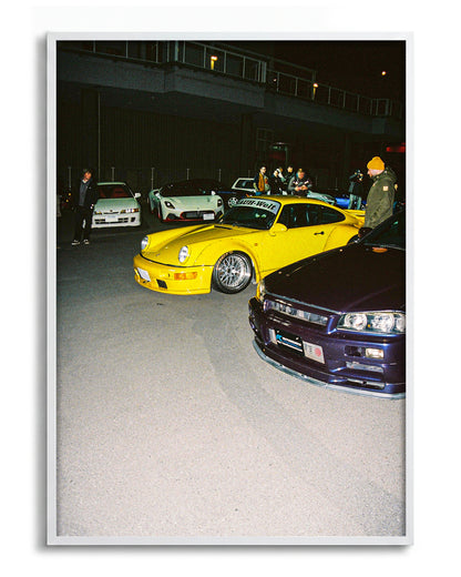 Andreezy 18 retro JDM car photography print in a white frame
