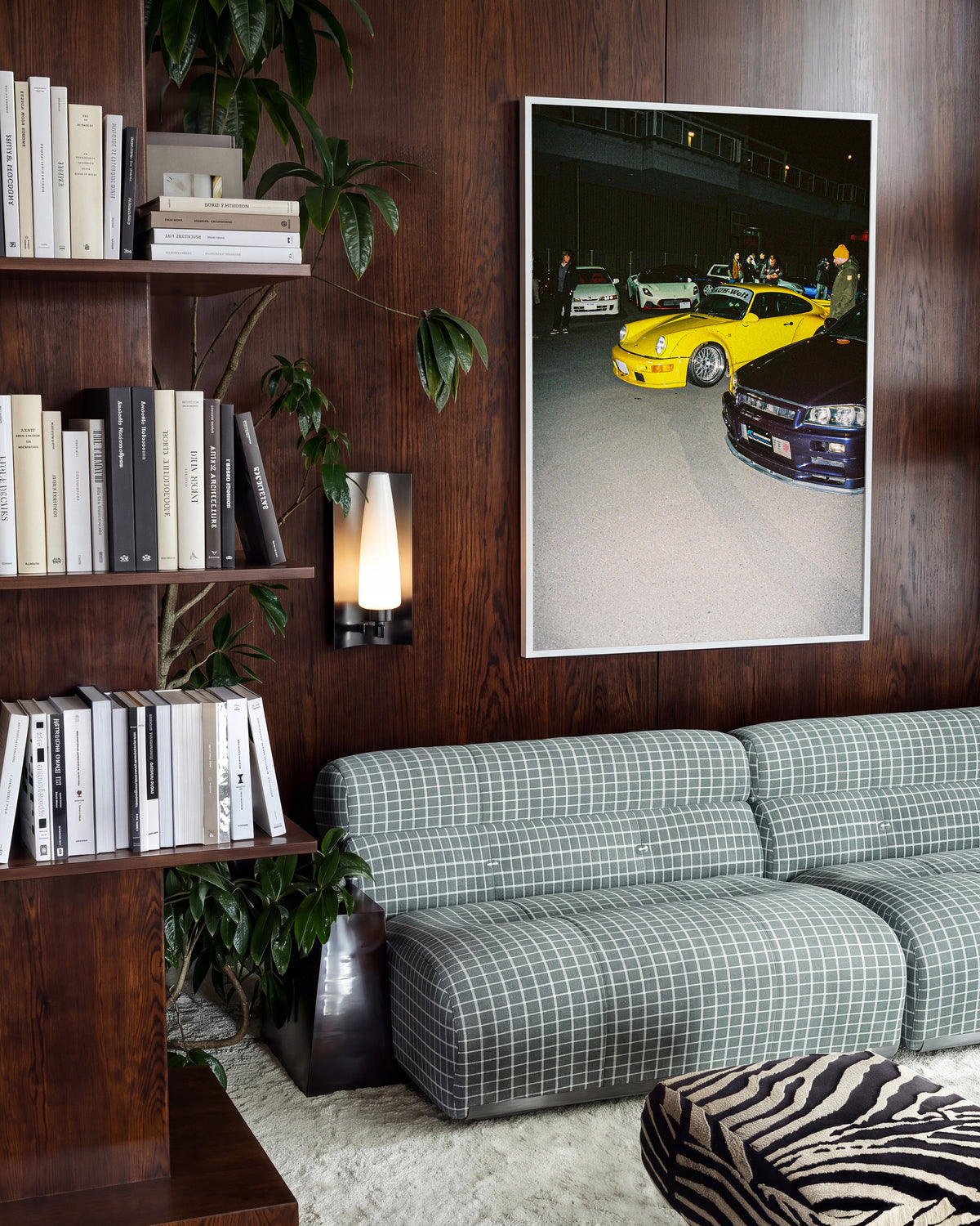 Andreezy 18 retro JDM car photography print in a white frame on a wall