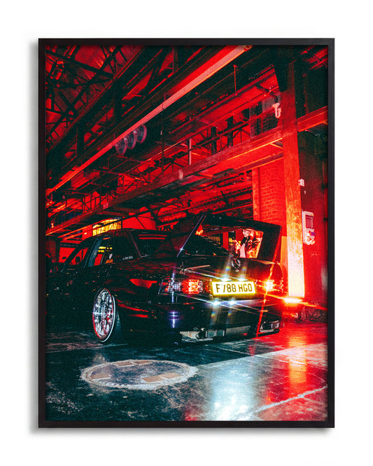 After Hours night car photography print in a black frame