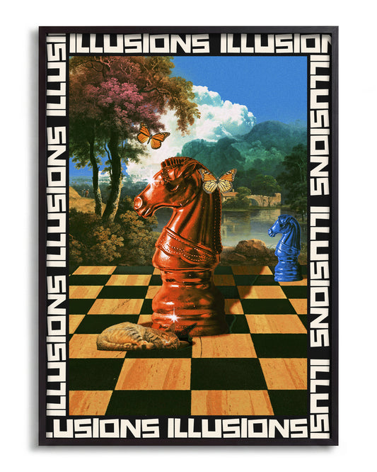 Chess - no background framed - black