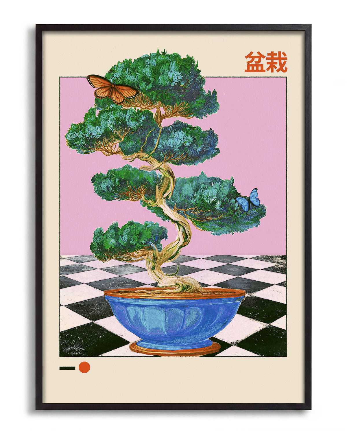 Bonzi - no background framed - black