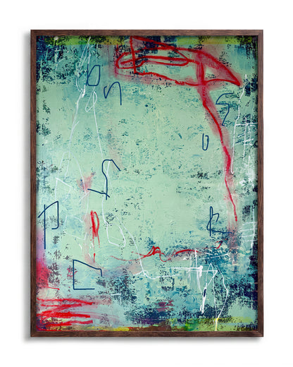 Analysis paralysis - no background framed - walnut