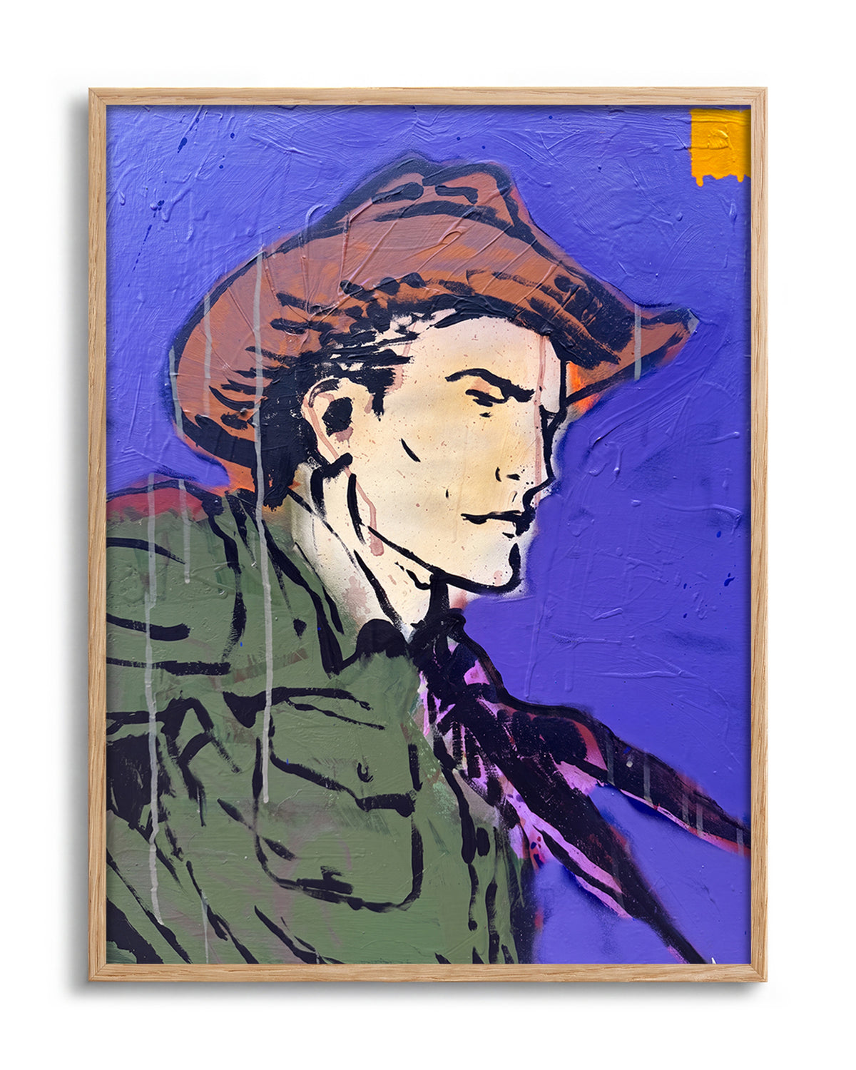 Locked & Loaded 2 pop art painting print in an oak frame