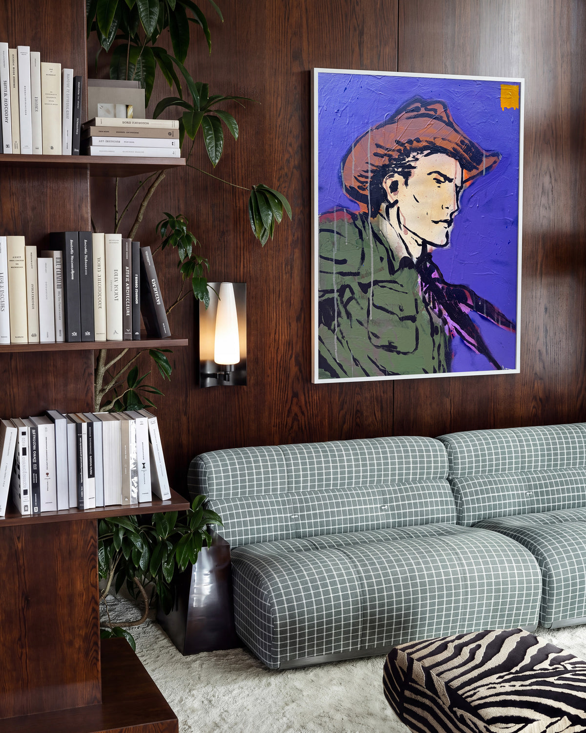 Locked & Loaded 2 pop art painting print in a white frame on a wall