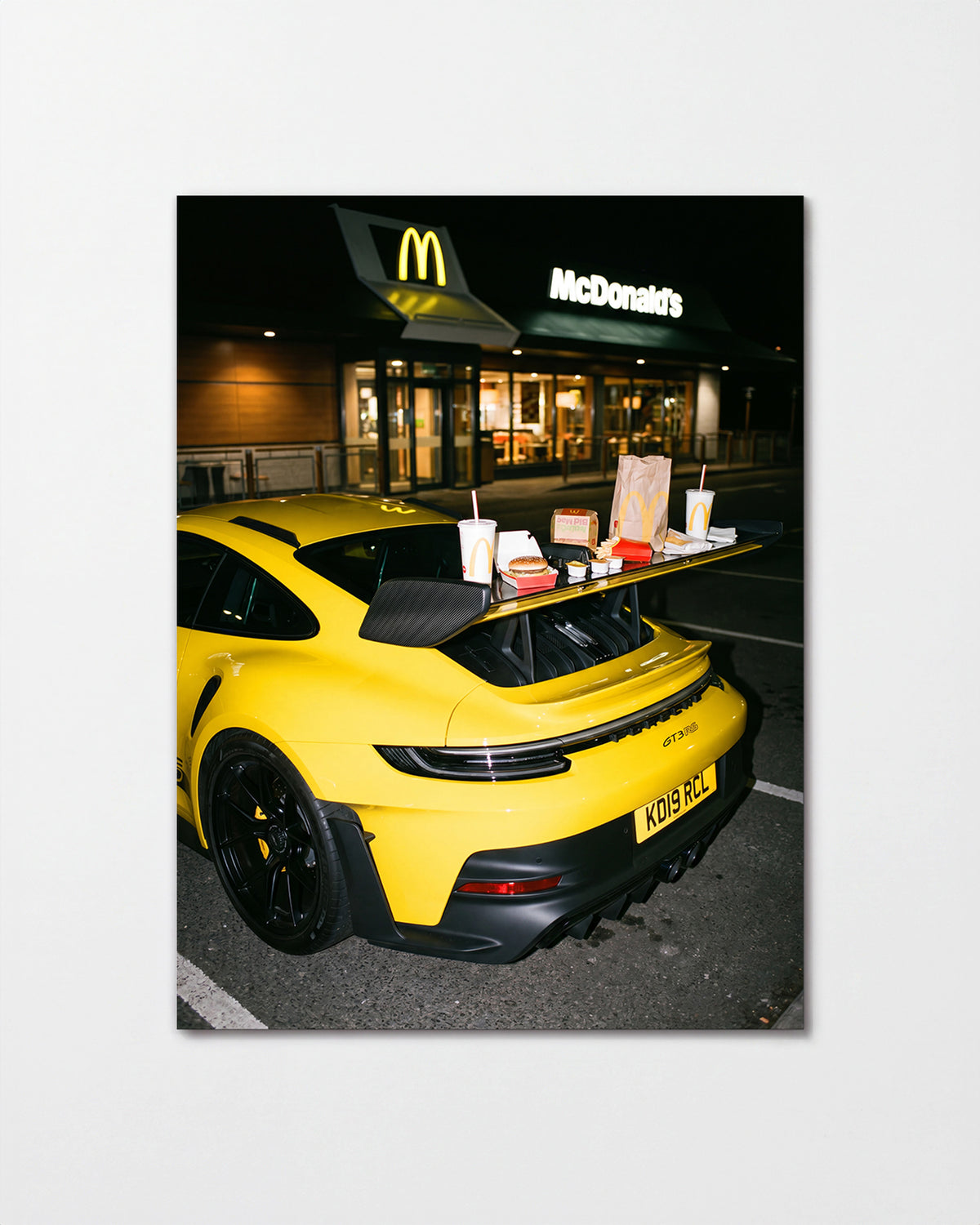 Drive Thru supercar photography poster, unframed