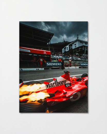 Ferrari Fire vintage Ferrari racing poster, unframed