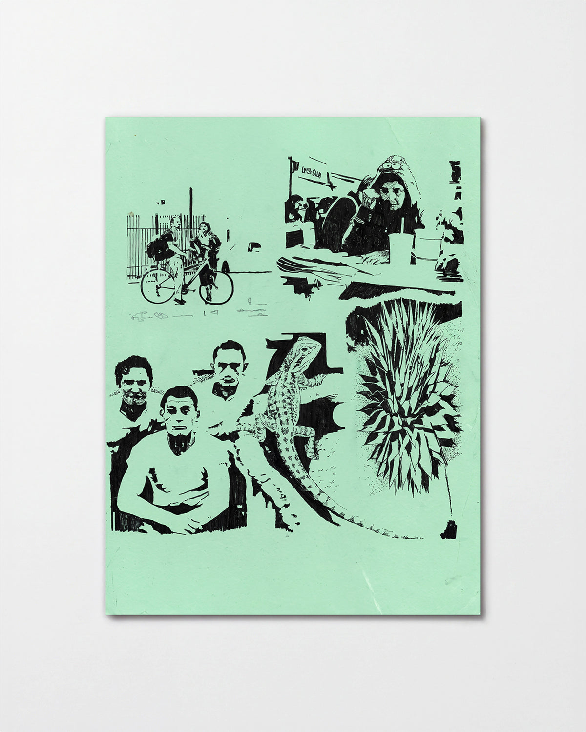 Desert Stories vintage western collage print, unframed