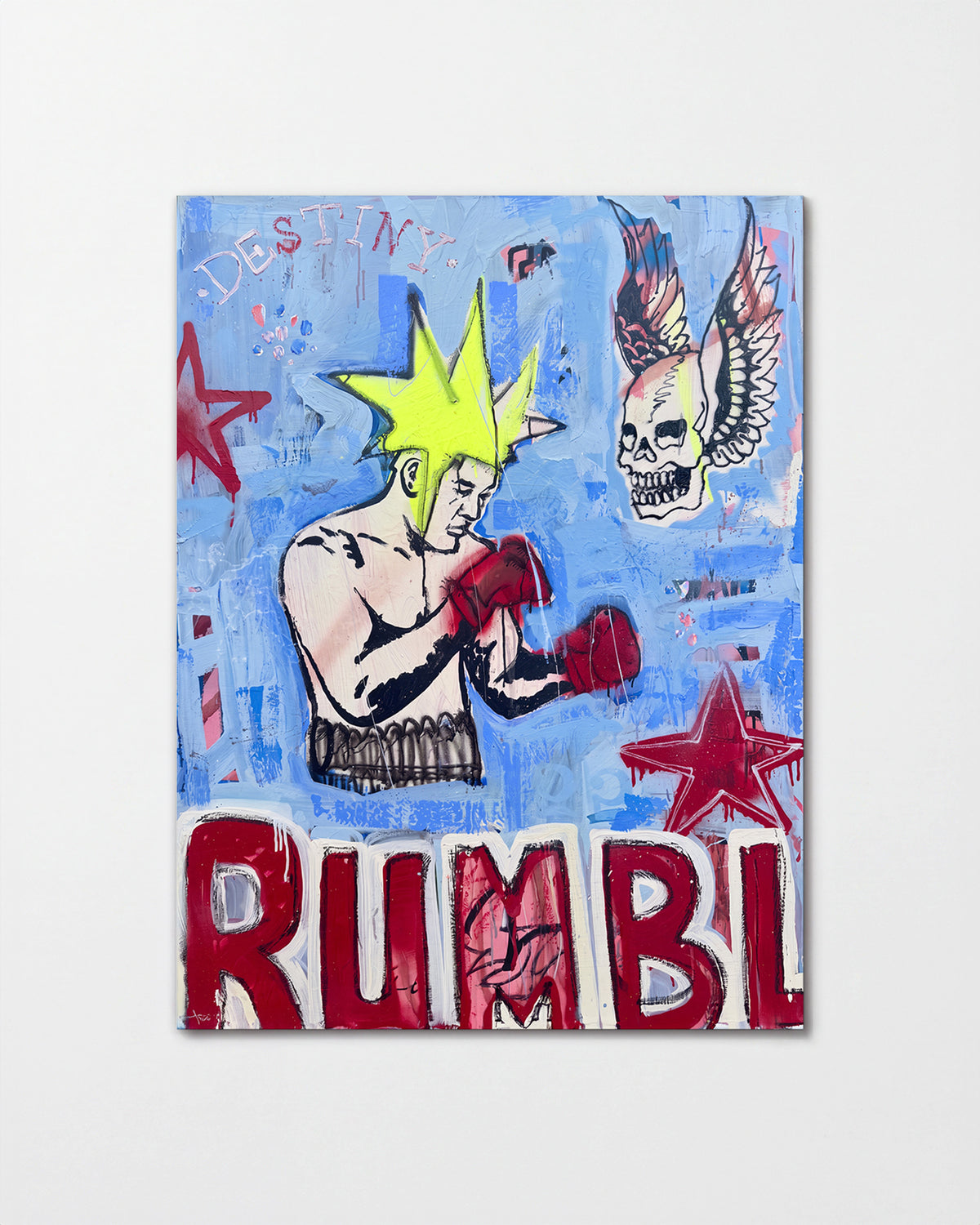 Break Through retro comic pop art print, unframed