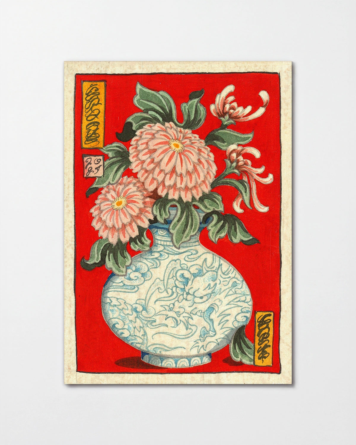 Flowers in Bloom Japanese floral art print, unframed