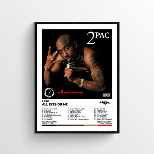 2 pac all eyes on me album cover poster framed