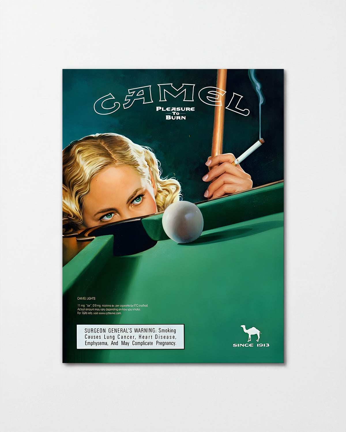 Camel Vintage Pool - unframed