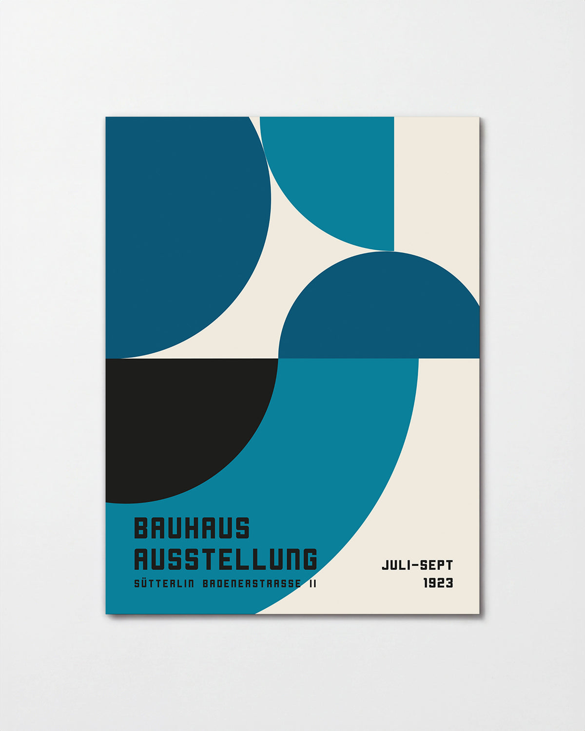Bauhaus geometric art poster, unframed