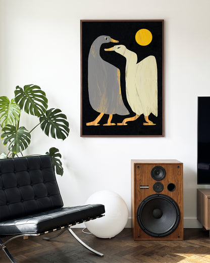 Angry Ducks - room context walnut