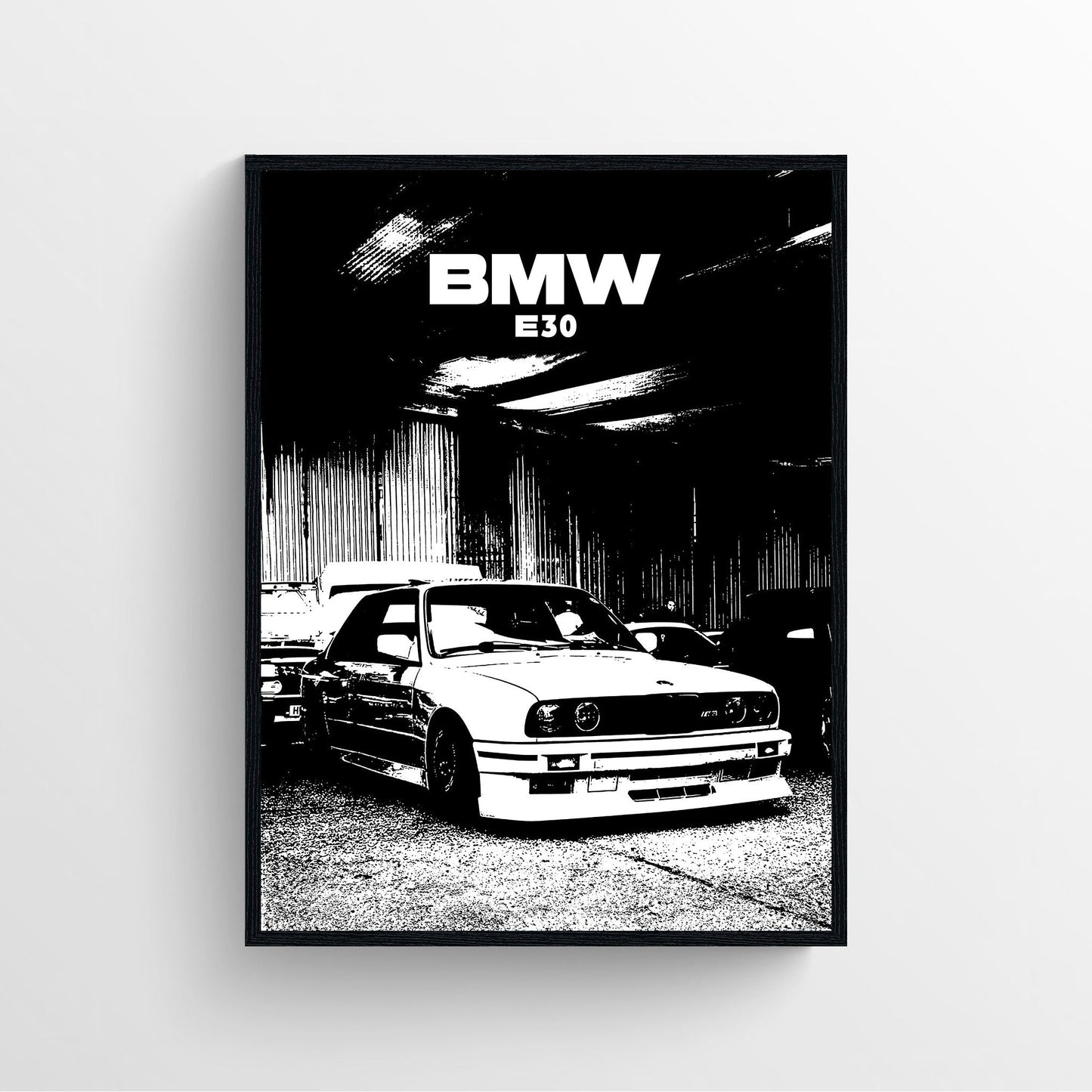 BMW E30 framed poster