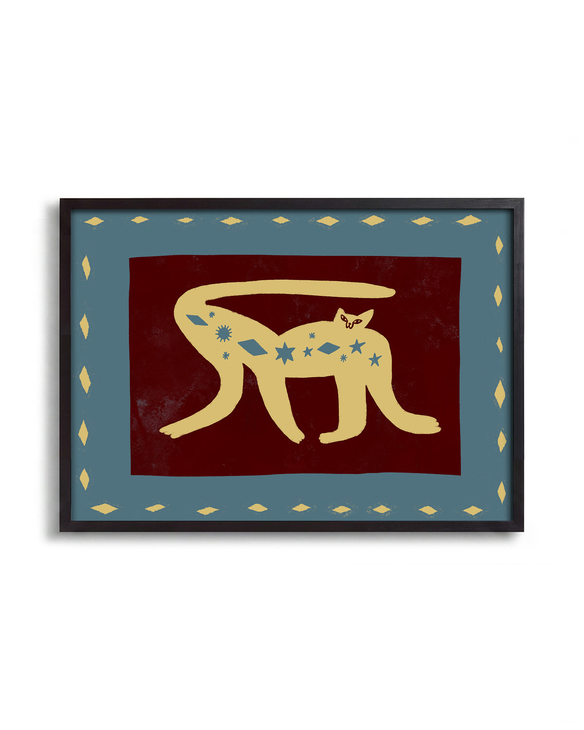 Cosmic Cat 1 - no background framed - black
