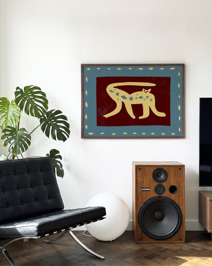 Cosmic Cat 1 - room context walnut