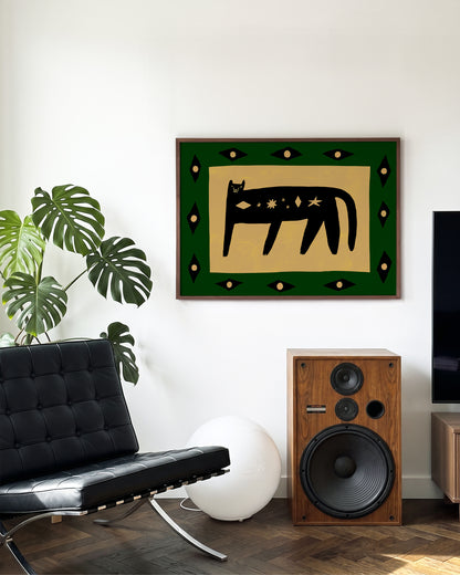 Cosmic Cat 2 - room context walnut