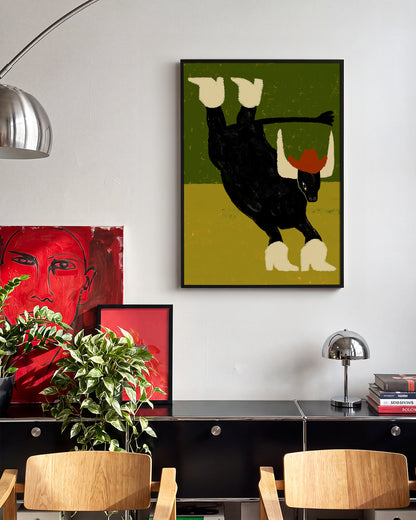 Cowboy Bull - room context black
