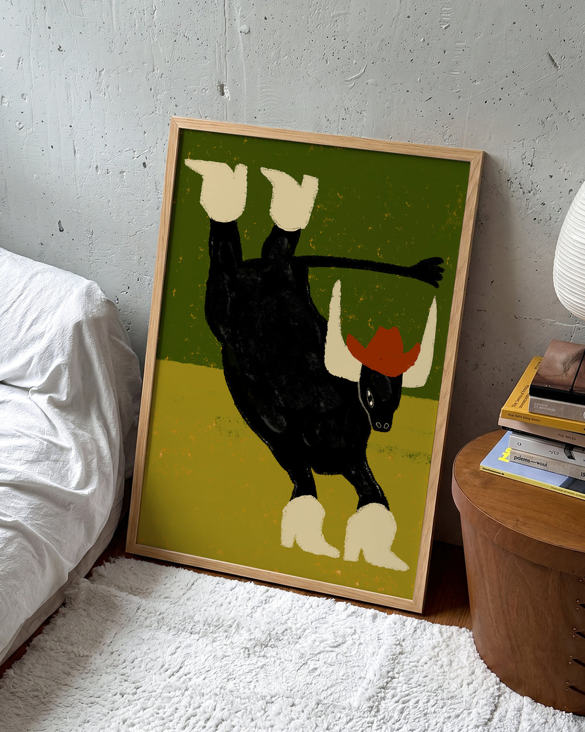 Cowboy Bull - room context oak