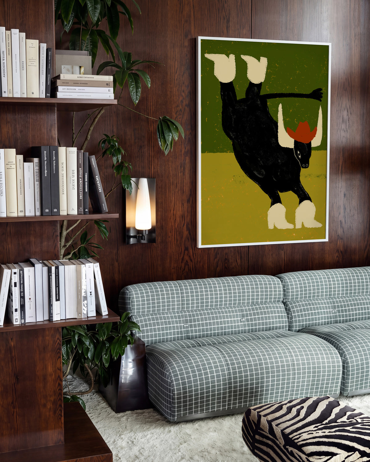Cowboy Bull - room context white