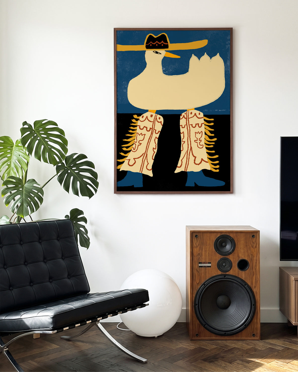 Cowboy Duck - room context walnut