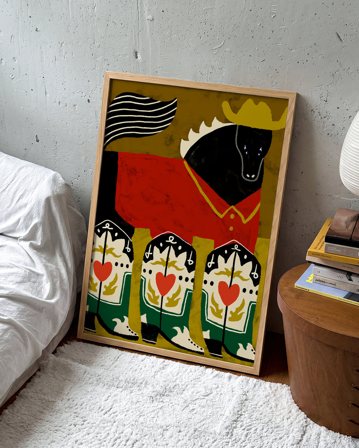 Cowboy Horse - room context oak
