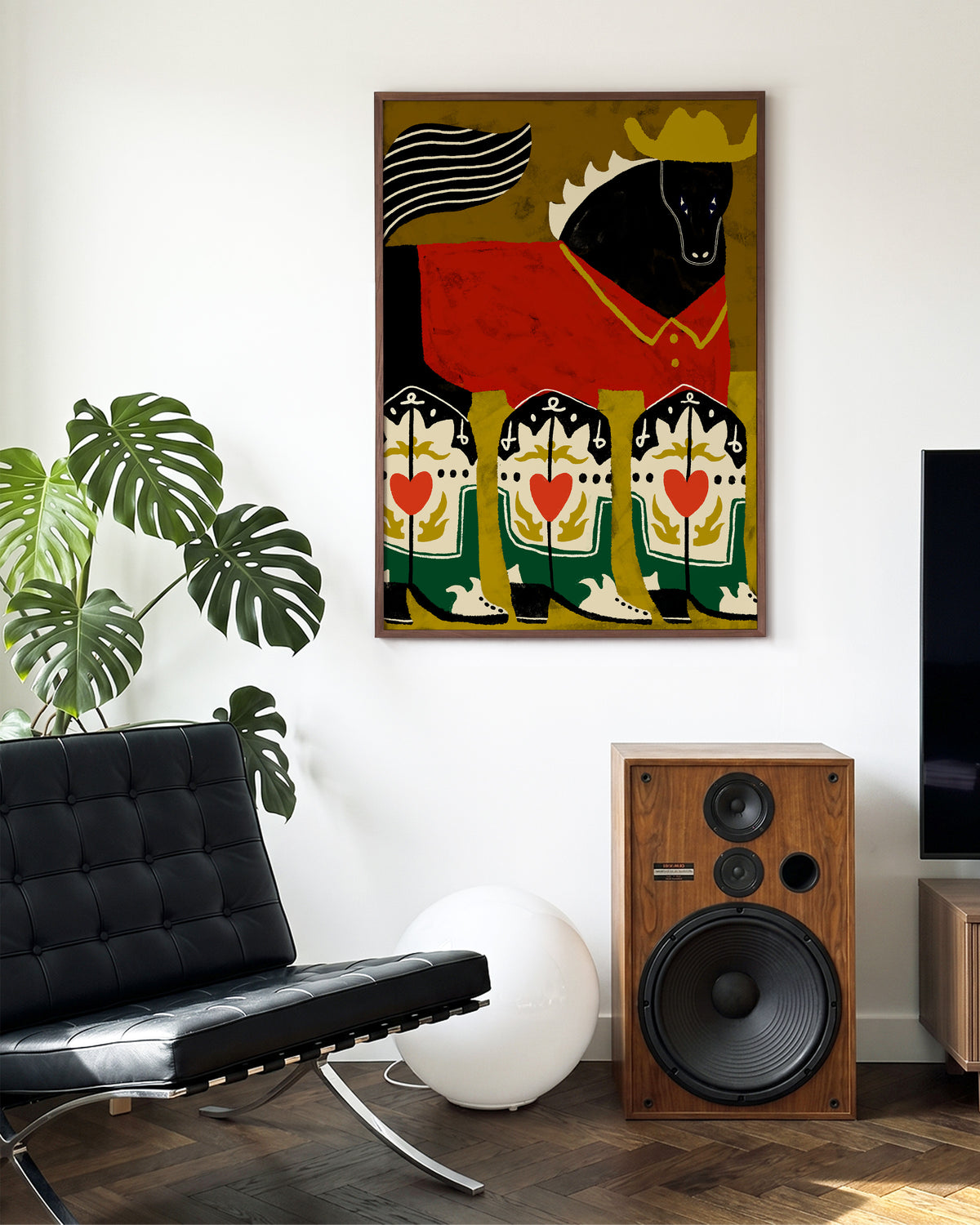 Cowboy Horse - room context walnut