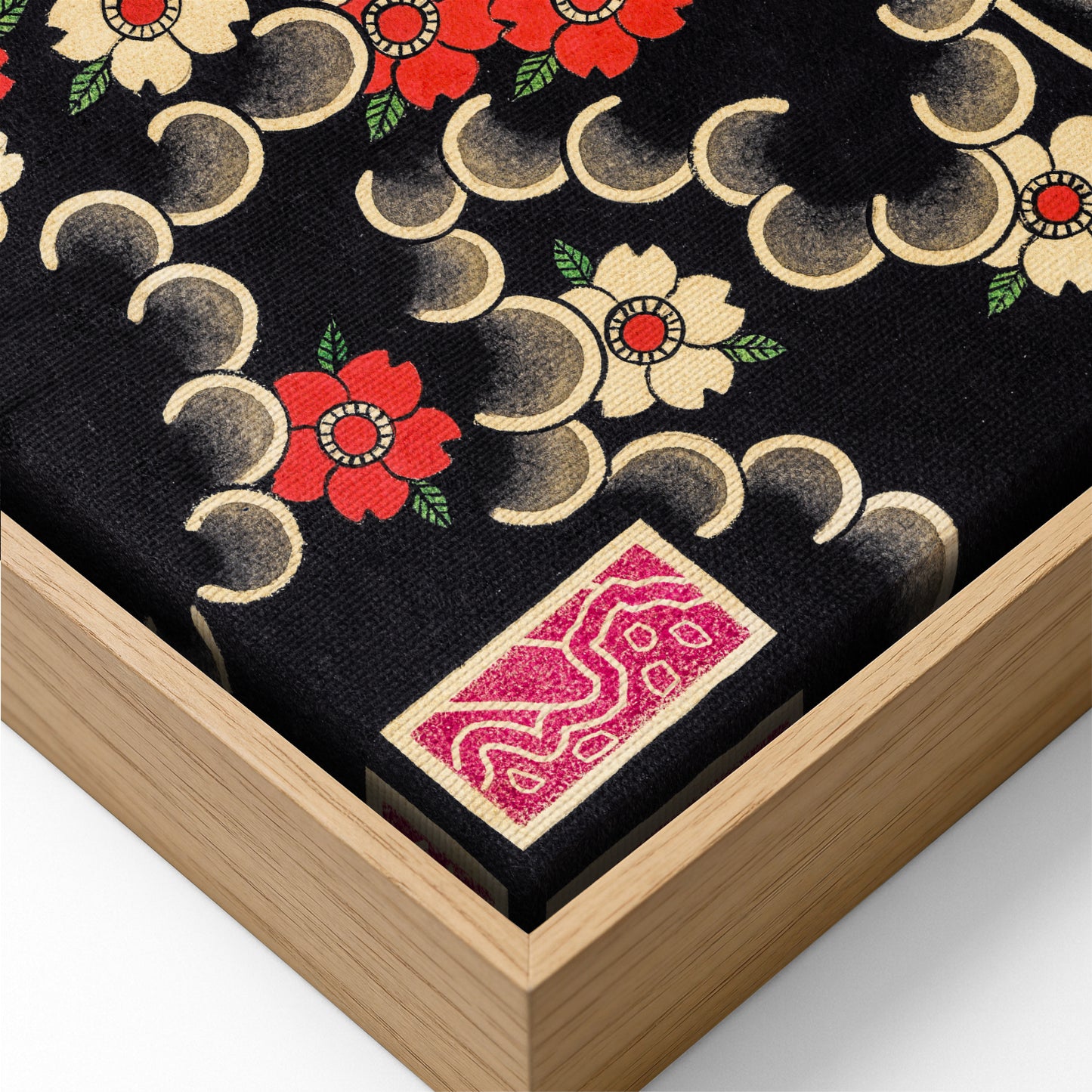 Dragon, Frog & Sakura canvas