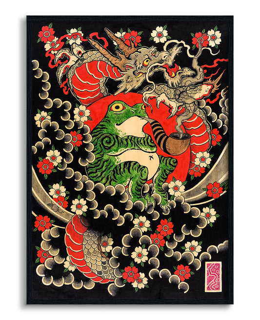 Dragon, Frog & Sakura