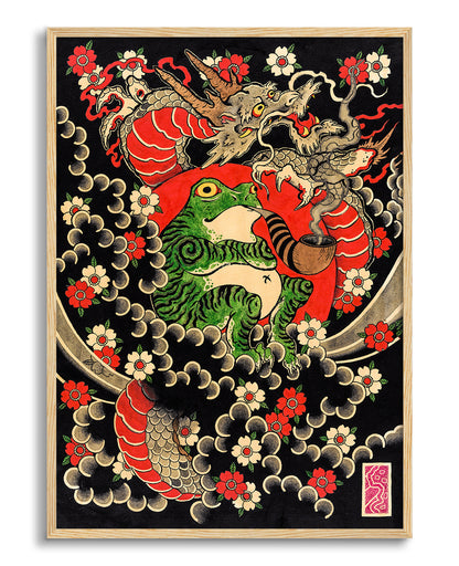 Dragon, Frog & Sakura
