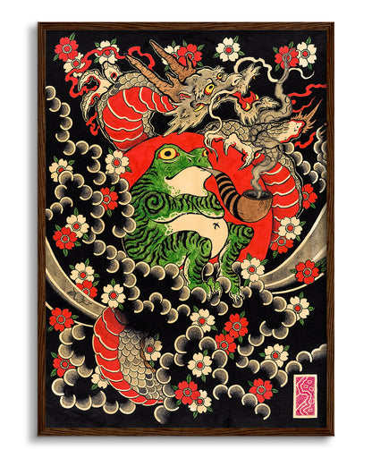 Dragon, Frog & Sakura