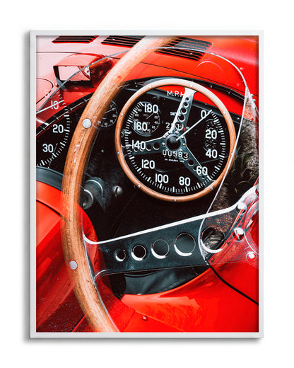 Gauge Cluster - no background framed - white