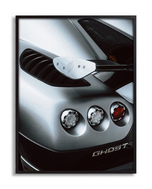 Ghost - no background framed - black