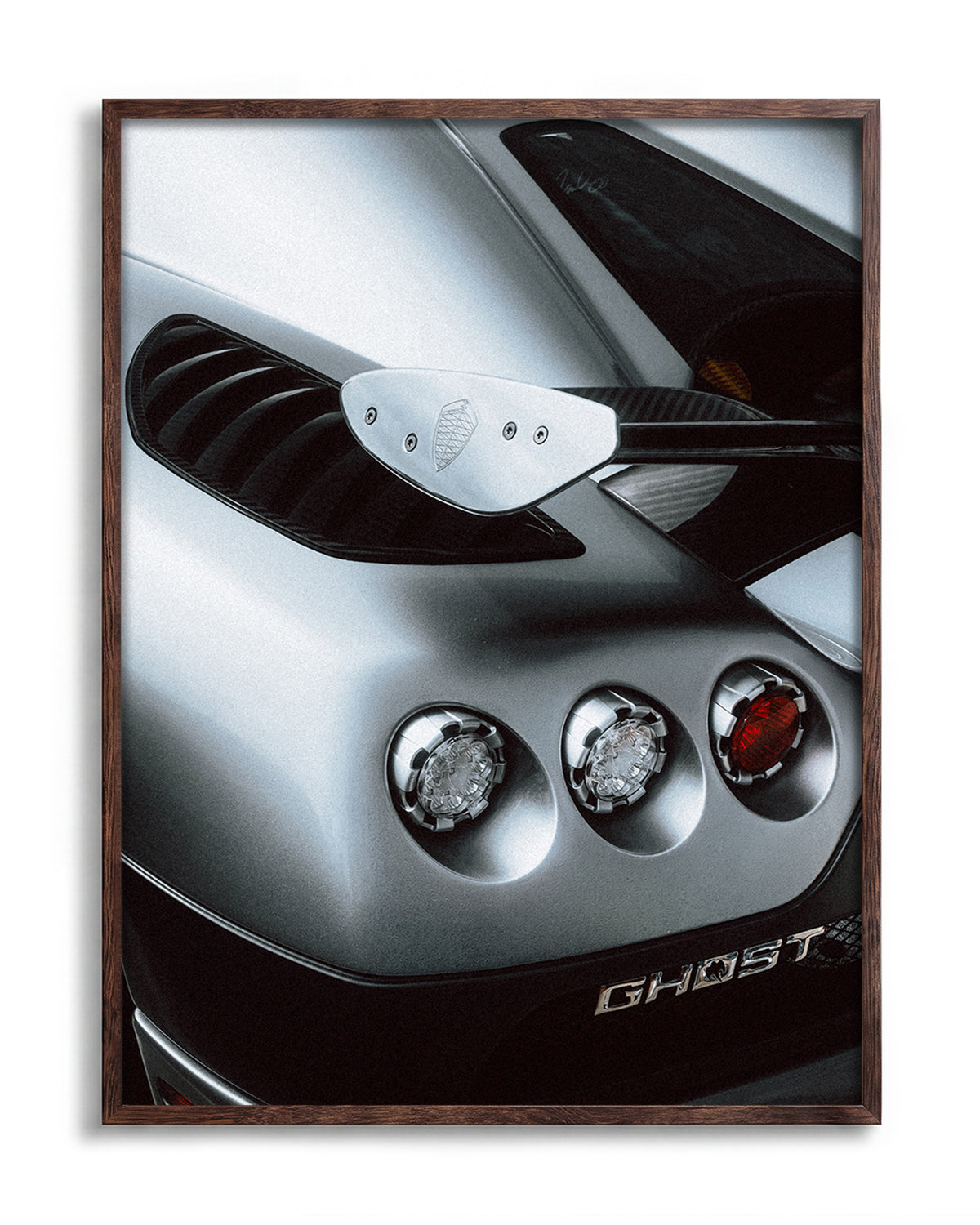 Ghost - no background framed - walnut